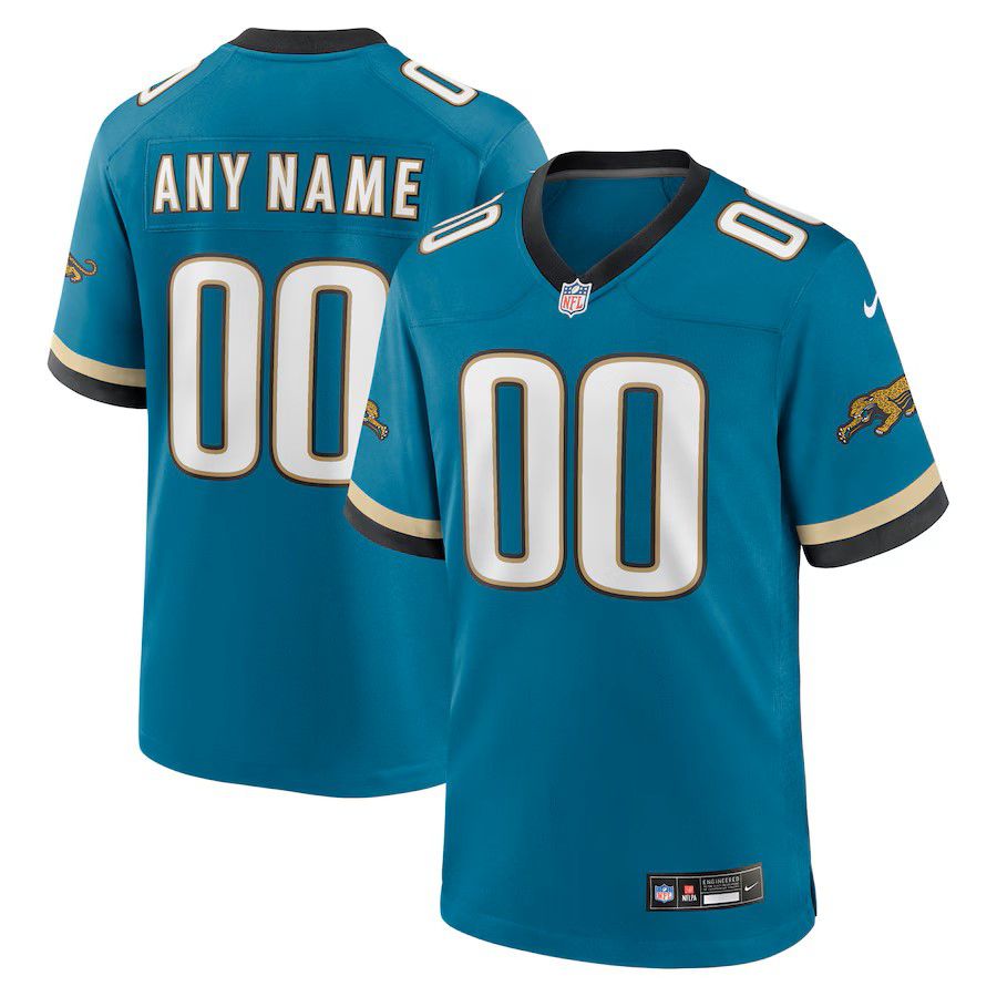 Men Jacksonville Jaguars 2025 Nike Green Throwback Custom Game NFL Jersey